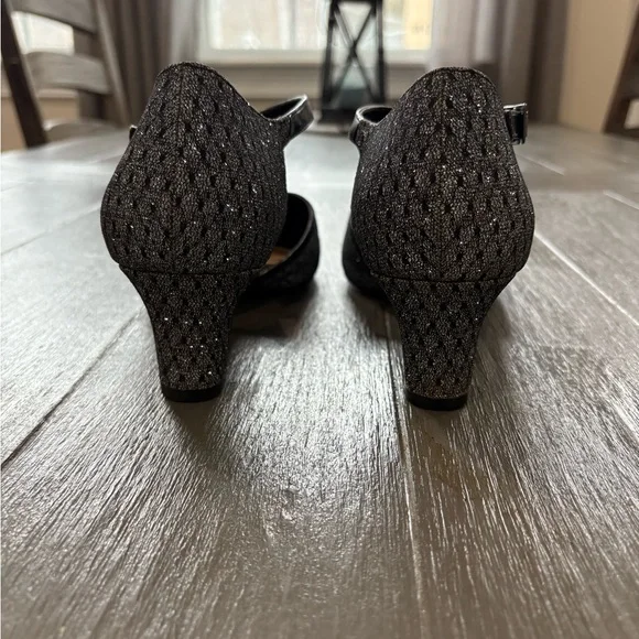 Ros Hommerson Black and Silver Heels - Picture 3 of 8